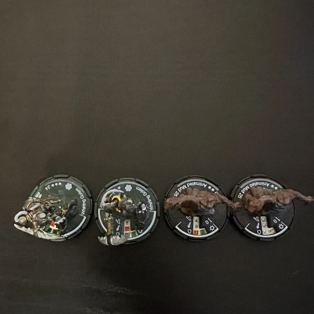 Mage Knight Goblin Runner Dwarven Golem Mud Lot of 11 D&D Pathfinder RPG 2003‎